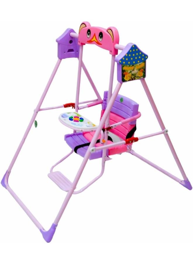 Kids Swing with Music & Triple Safety Strap - Image 1